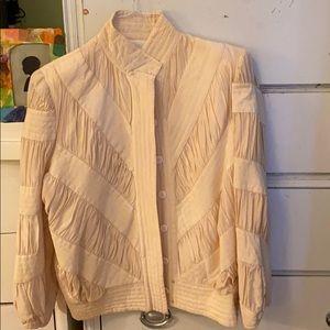 80’s 100%Silk Cream spring jacket